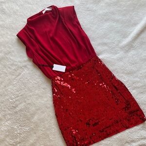 Astr Vibrant Red cocktail dress